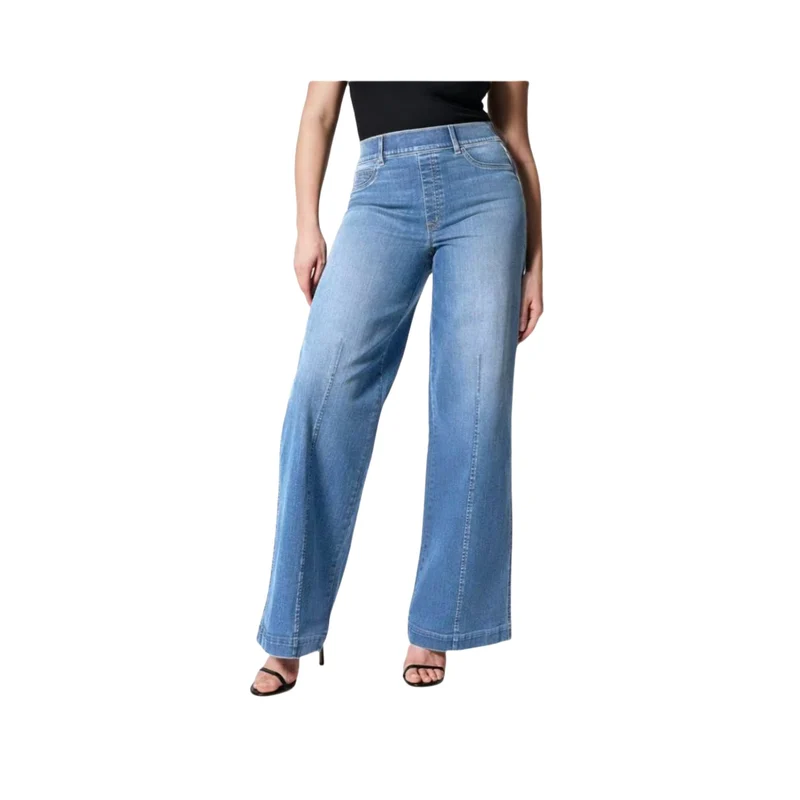 Damen Weite Jeans mit hohem Bund und dezenter Mittelnaht Nord Taschen
