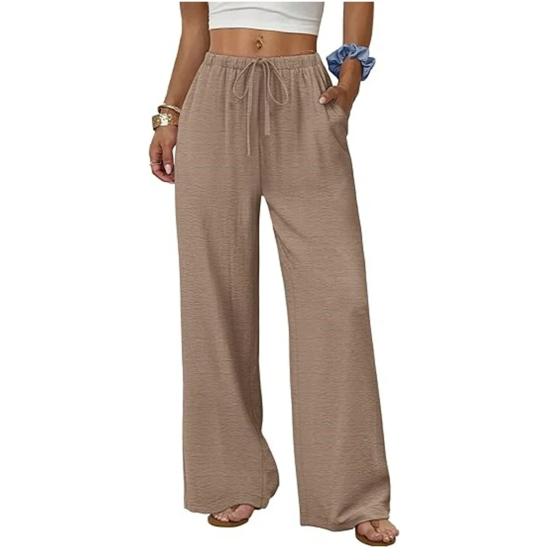 Damen Lounge-Hose mit weitem Bein, elastischem Bund und Eingrifftaschen Nord Taschen