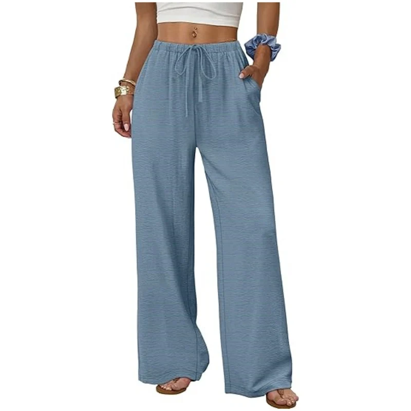 Damen Lounge-Hose mit weitem Bein, elastischem Bund und Eingrifftaschen Nord Taschen