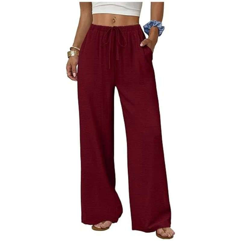 Damen Lounge-Hose mit weitem Bein, elastischem Bund und Eingrifftaschen Nord Taschen