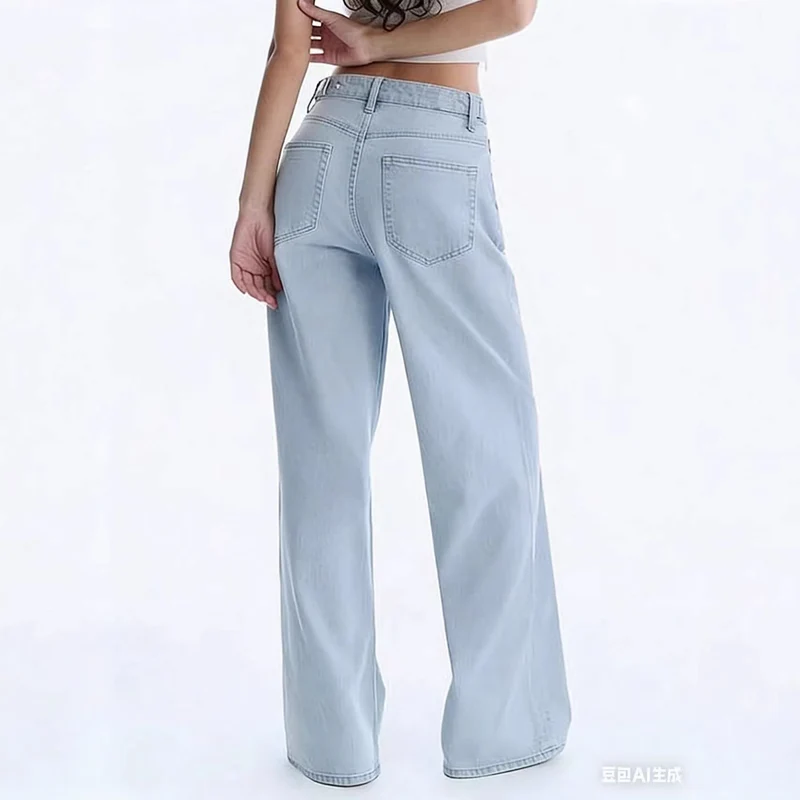 Damen High‑Waist weite Palazzo‑Hose aus leichtem Stretchstoff Nord Taschen