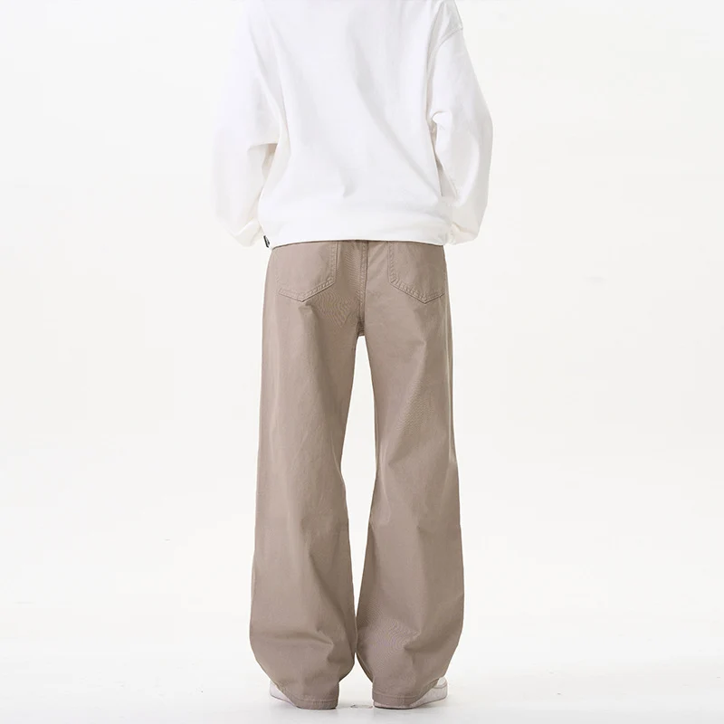 Unisex Weit geschnittene Chinohose mit tiefem Schritt und lässigem Bund Nord Taschen