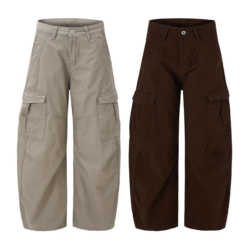 Unisex Ultraweite Cargohose mit tiefem Schritt und großen Klappentaschen Nord Taschen