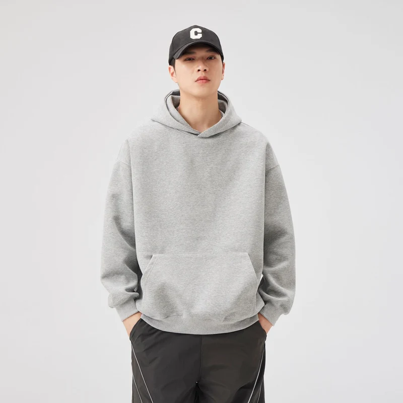 Unisex Oversize Kapuzenpullover aus schwerem Scuba‑Fleece mit Kängurutasche Nord Taschen