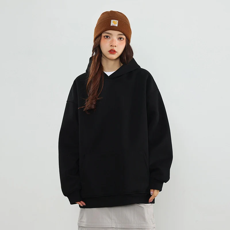 Unisex Oversize Kapuzenpullover aus schwerem Scuba‑Fleece mit Kängurutasche Nord Taschen