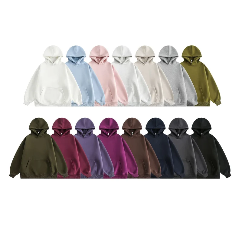 Unisex Oversize Kapuzenpullover aus schwerem Scuba‑Fleece mit Kängurutasche Nord Taschen