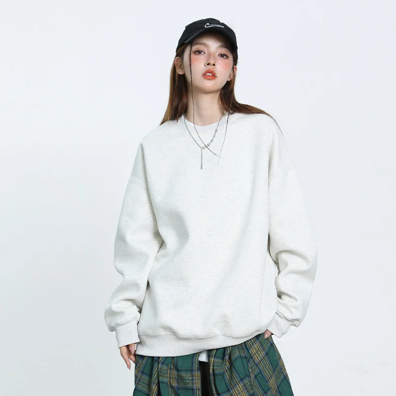 Unisex Oversize Baumwoll-Sweatshirt mit Rundhalsausschnitt und breiten Bündchen Nord Taschen