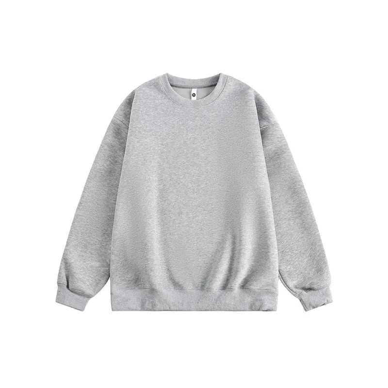 Unisex Oversize Baumwoll-Sweatshirt mit Rundhalsausschnitt und breiten Bündchen Nord Taschen