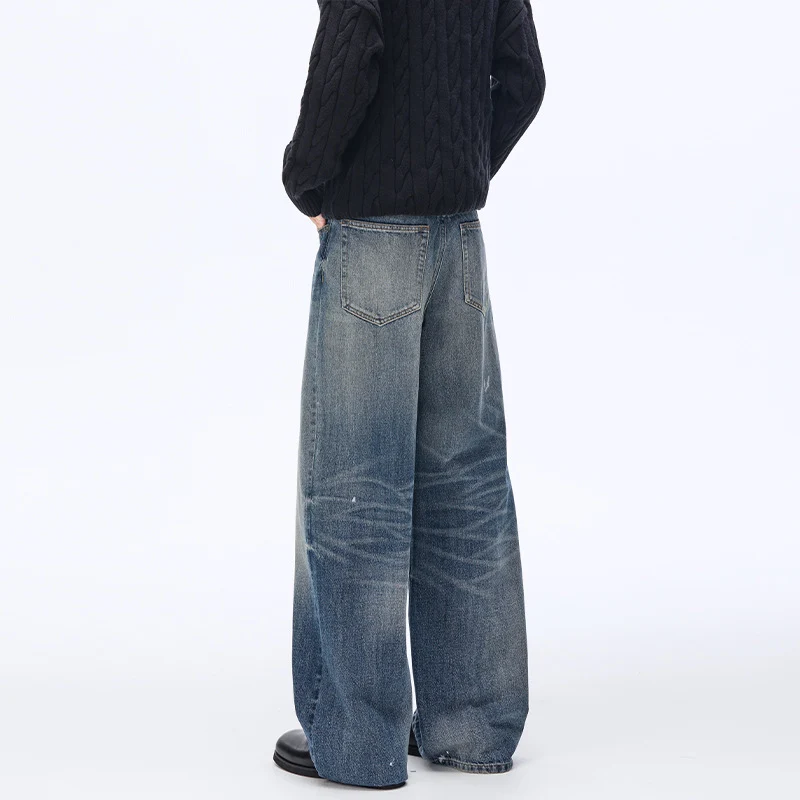 Herren Weite Vintage-Jeans im Palazzoschnitt mit Used-Finish Nord Taschen