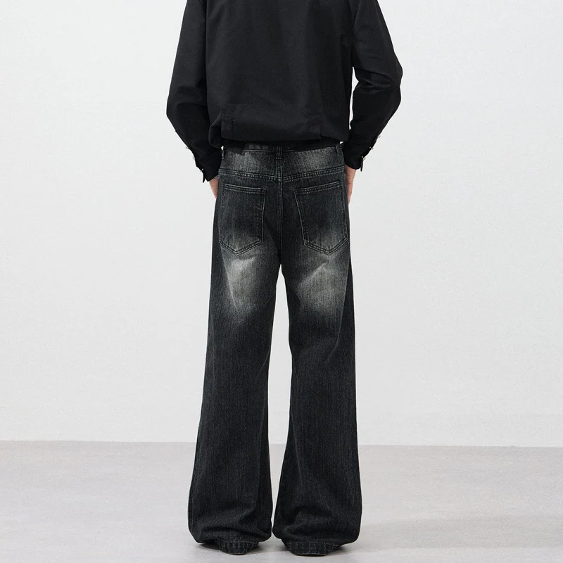 Herren Weite Vintage-inspirierte Five-Pocket-Denim-Jeans im Bodensaum-Baggy-Cut Nord Taschen