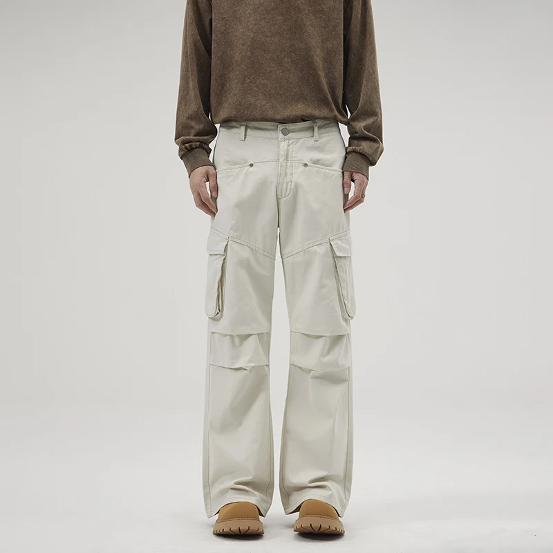 Herren Weite Utility-Cargo-Hose mit Klappentaschen und verstärkten Kniepartien Nord Taschen