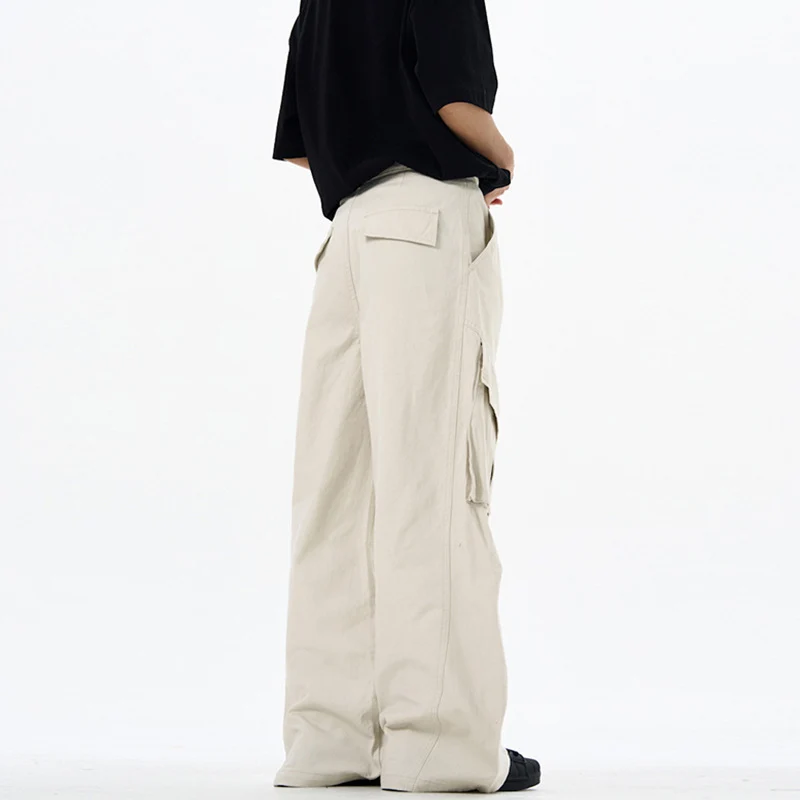Herren weite technische Multi-Pocket Cargohose im Palazzoschnitt Nord Taschen
