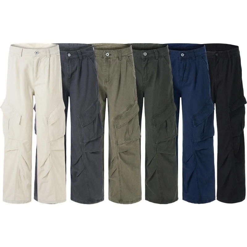 Herren weite technische Multi-Pocket Cargohose im Palazzoschnitt Nord Taschen