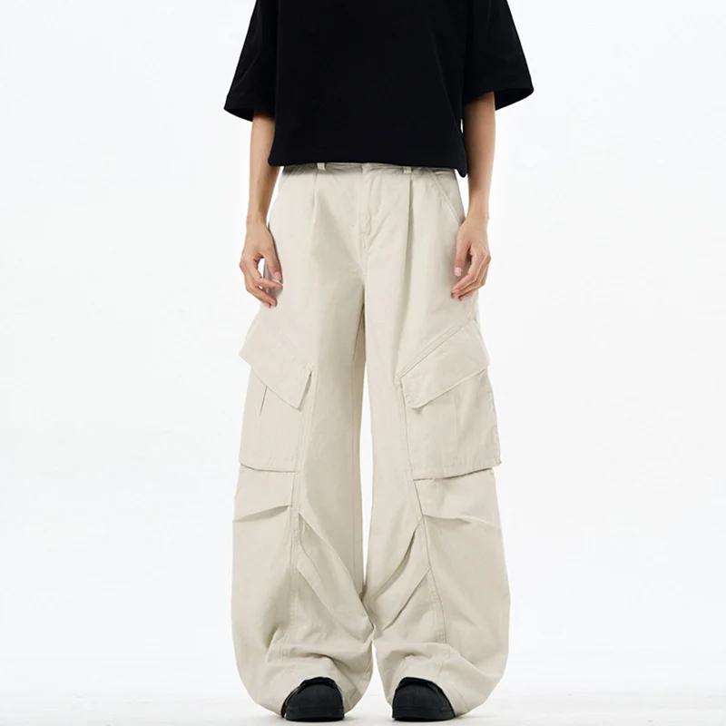 Herren weite technische Multi-Pocket Cargohose im Palazzoschnitt Nord Taschen