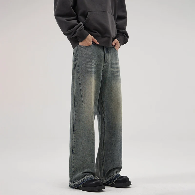 Herren Weite Relaxed-Denim-Jeans im Marlene-Baggy-Schnitt Nord Taschen