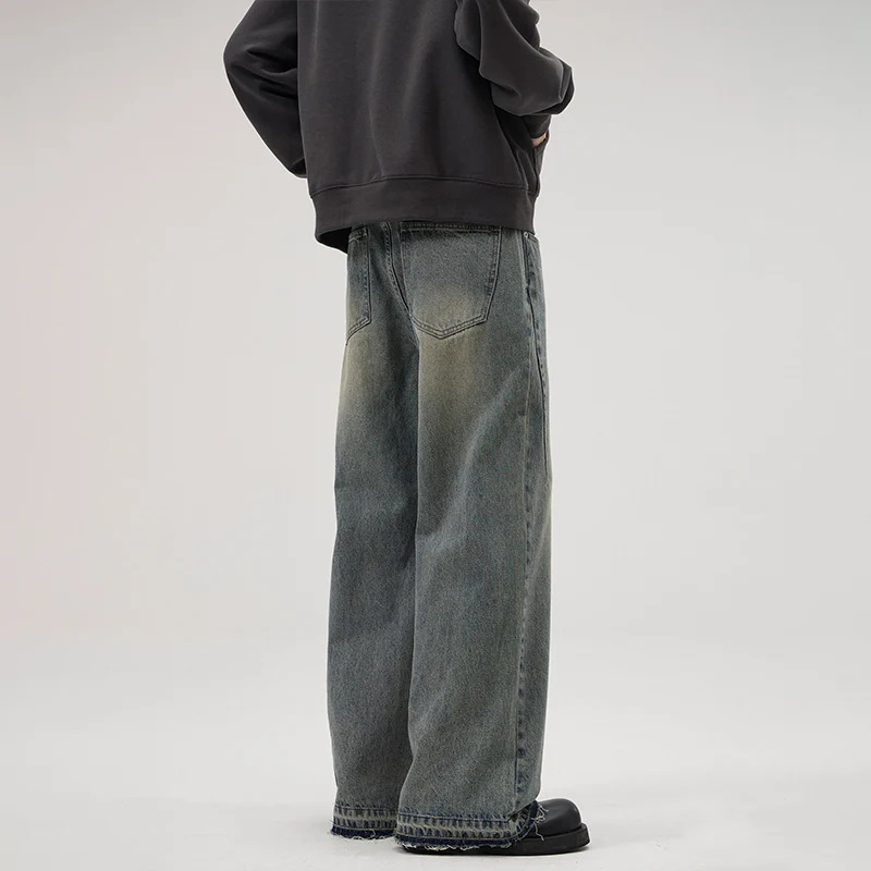 Herren Weite Relaxed-Denim-Jeans im Marlene-Baggy-Schnitt Nord Taschen