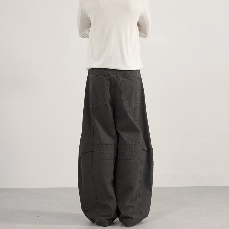 Herren Weite Paneel-Twill Palazzohose im Utility-Look Nord Taschen