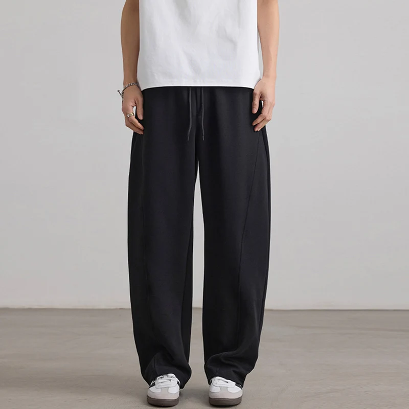 Herren Weite Lounge-Jogginghose aus French-Terry mit Tunnelzugbund Nord Taschen