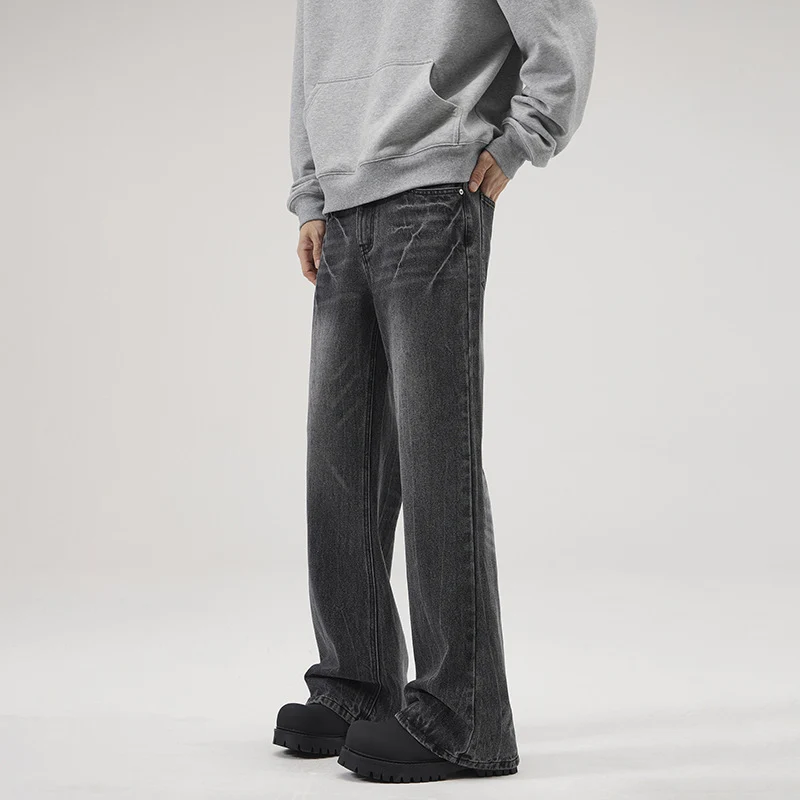 Herren weite Jeans im Relaxed‑Schnitt mit tiefer Bundhöhe und Used‑Optik Nord Taschen