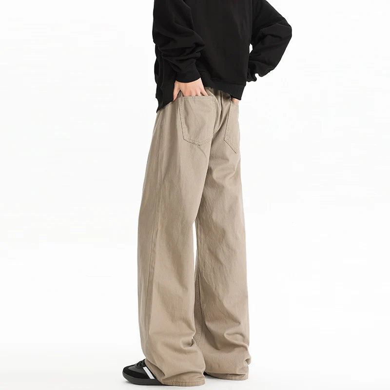 Herren weite, hochtaillierte Baumwollhose mit relaxed Fit Nord Taschen