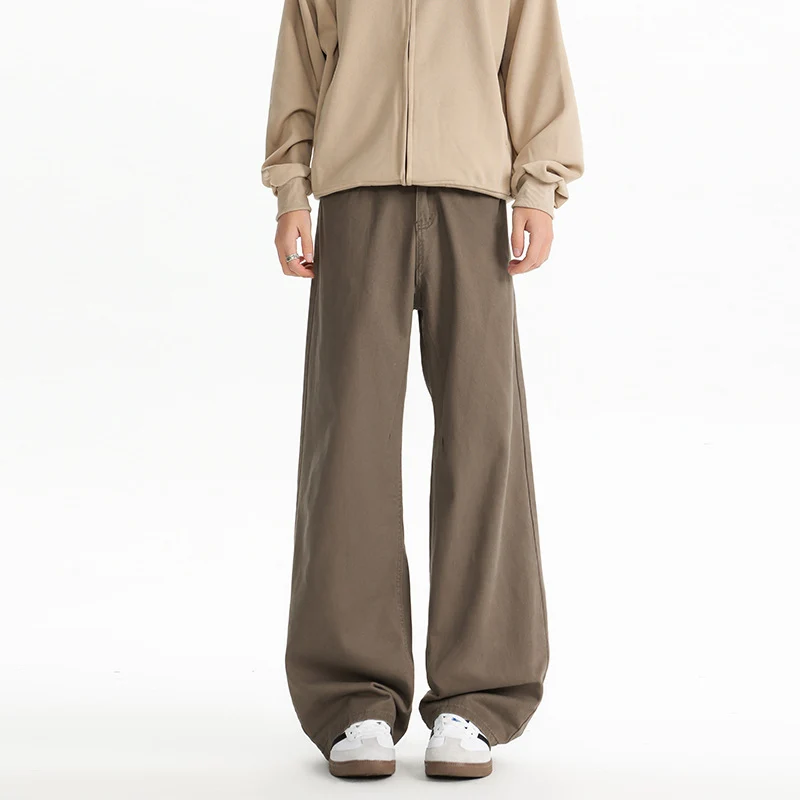 Herren weite, hochtaillierte Baumwollhose mit relaxed Fit Nord Taschen