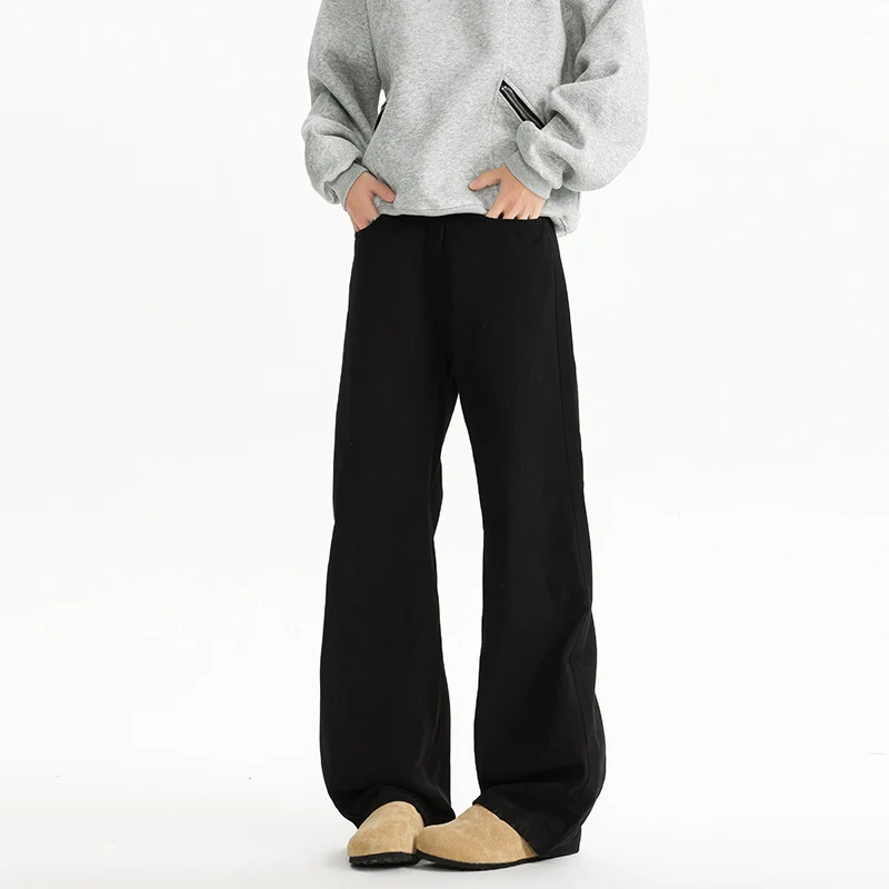 Herren weite, hochtaillierte Baumwollhose mit relaxed Fit Nord Taschen