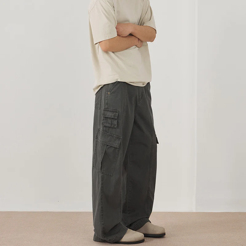 Herren weite Cargo-Hose aus robustem Baumwoll-Twill mit Utility-Taschen Nord Taschen