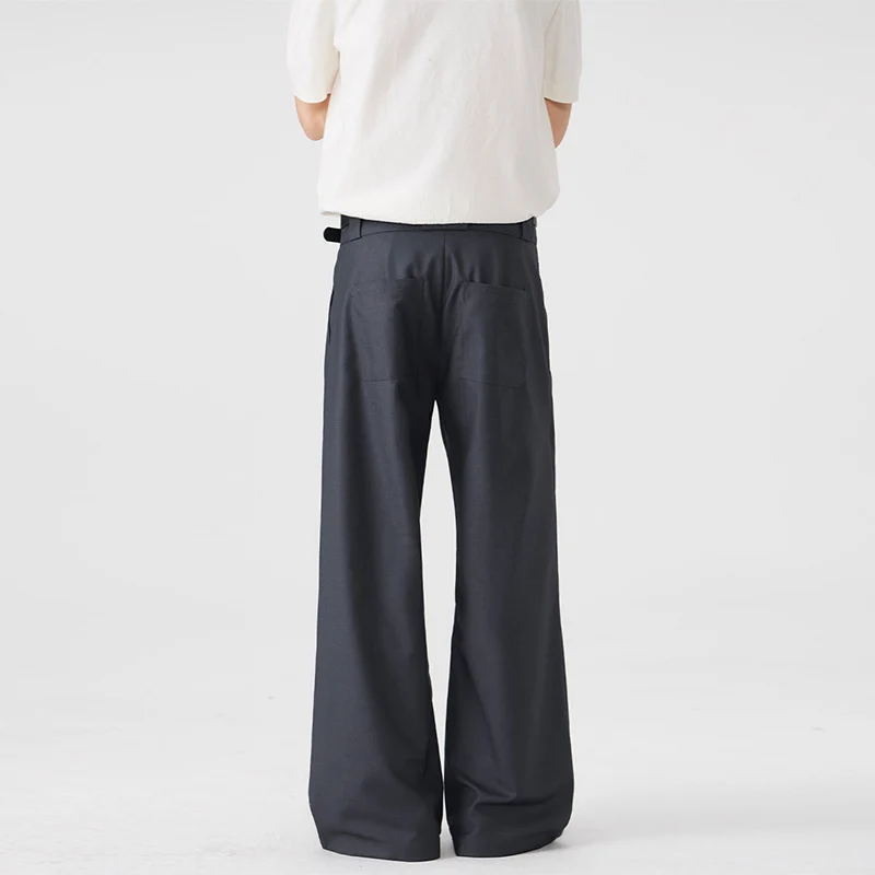 Herren Weite Bundfalten-Hose mit hoher Taille und Stretch-Baumwollmix Nord Taschen