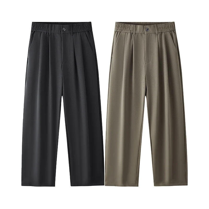 Herren Weite Bügelfalten-Palazzohose aus leichtem Twill Nord Taschen