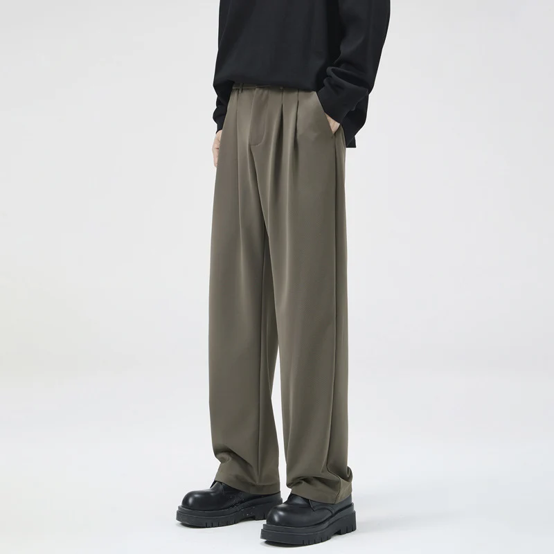 Herren Weite Bügelfalten-Palazzohose aus leichtem Twill Nord Taschen