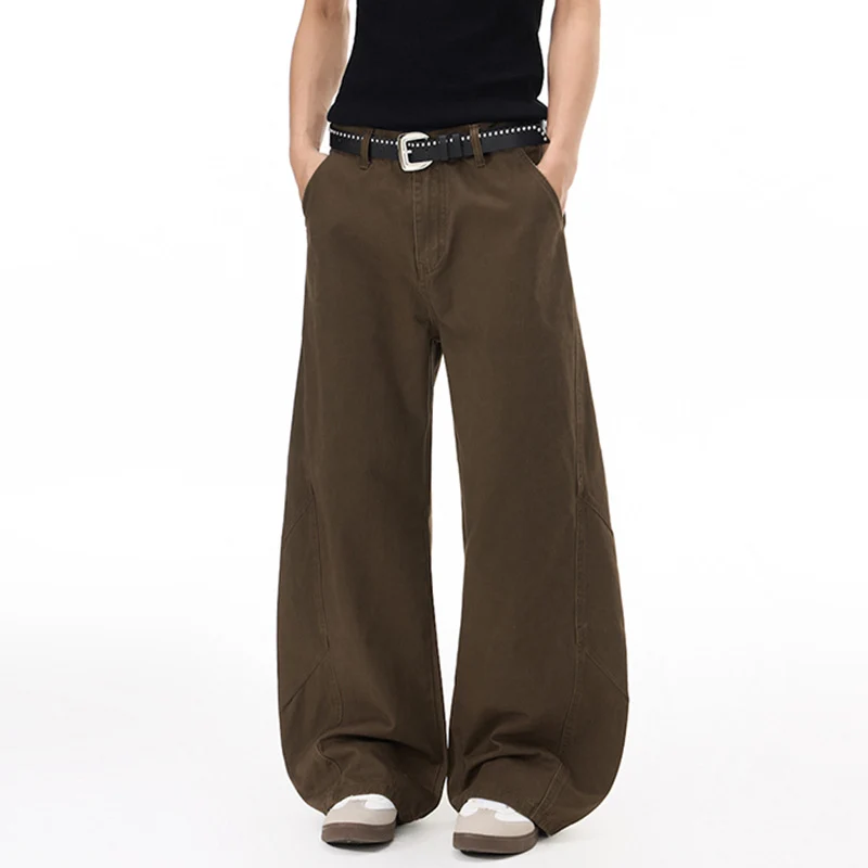 Herren Voluminöse Panel-Baggy-Hose aus Baumwoll-Twill mit ballonförmigem Saum Nord Taschen