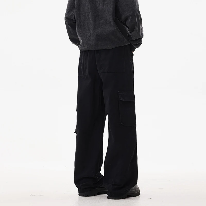 Herren Utility-Cargohose im Oversize-Twill mit tiefem Schritt und aufgesetzten Pattentaschen Nord Taschen