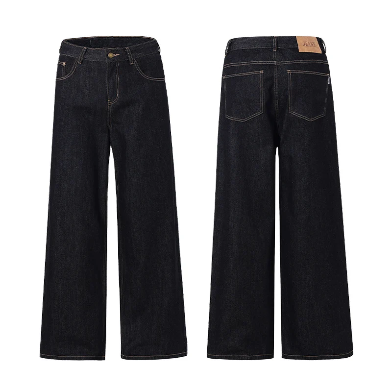 Herren Ultraweite Denim‑Palazzo‑Hose mit geradem Bein und Clean‑Minimal Silhouette Nord Taschen