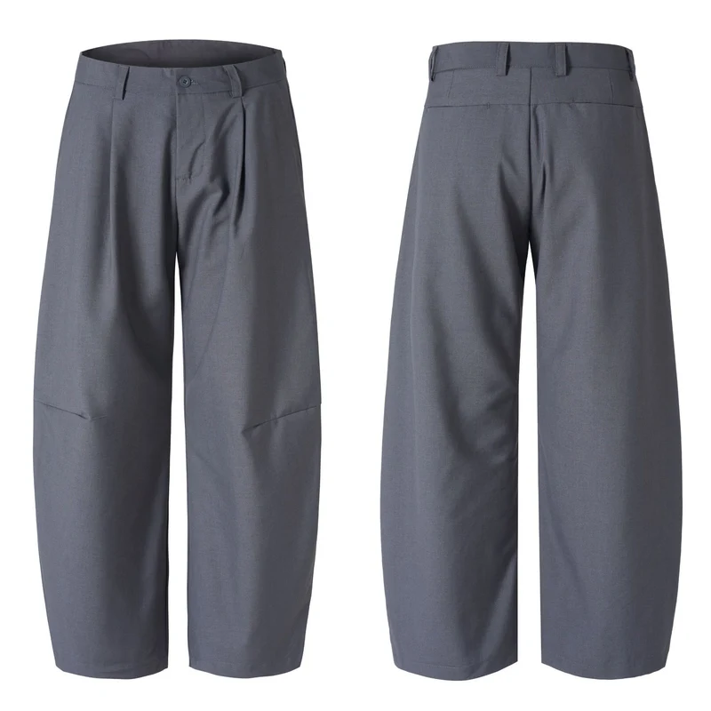 Herren Ultraweite Bügelfalten-Hose mit tiefem Schritt und fließender Twill-Qualität Nord Taschen
