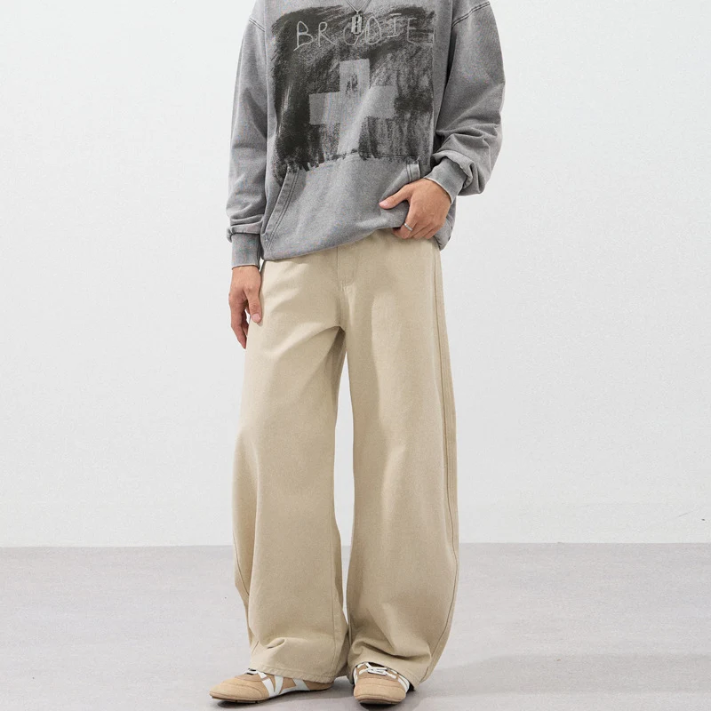 Herren Ultraweite Baumwoll-Twill-Palazzohose mit fließender Oversize-Silhouette Nord Taschen