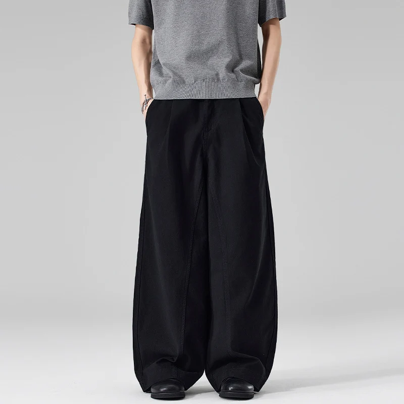 Herren Ultraweite Baumwoll‑Twill‑Hose mit Bundfalte und Palazzo‑Silhouette Nord Taschen