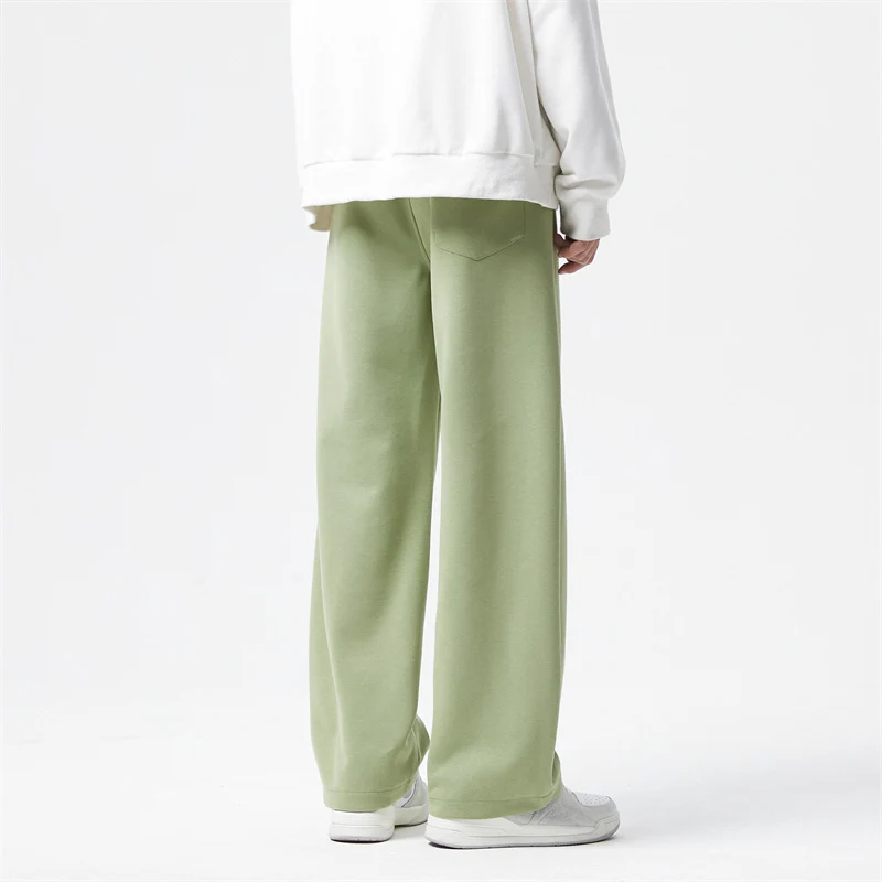 Herren Ultraweit geschnittene Fleece-Loungehose mit Tunnelzug und geradem Bein Nord Taschen
