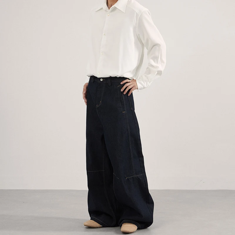 Herren Rohdenim Marlene-Baggy-Jeans mit tiefem Schritt und Kniepaneel-Details Nord Taschen