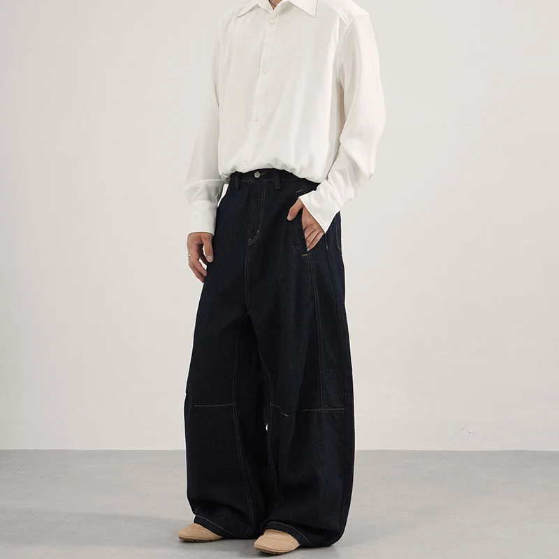 Herren Rohdenim Marlene-Baggy-Jeans mit tiefem Schritt und Kniepaneel-Details Nord Taschen