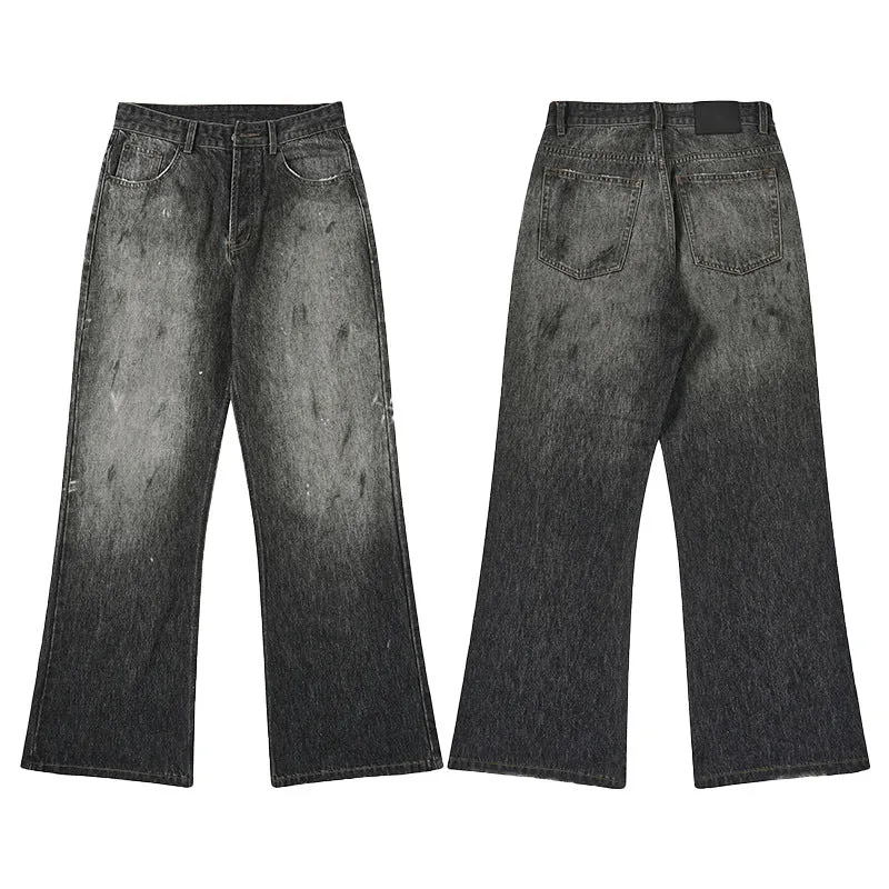 Herren Relaxed‑Straight Denim-Jeans mit Vintage-Waschung und verlängertem Saum Nord Taschen