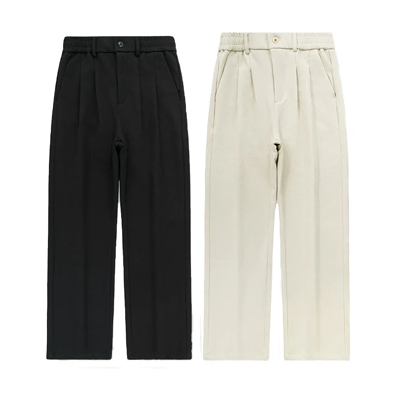 Herren Relaxed-Fit Soft-Jersey Palazzo-Hose mit elastischem Bund und Bügelfalte Nord Taschen
