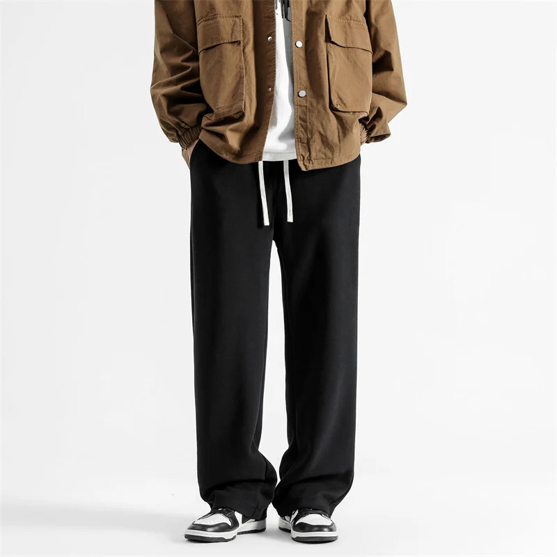 Herren Relaxed-Fit Lounge-Hose mit elastischem Bund, Kordelzug und weitem Bein Nord Taschen