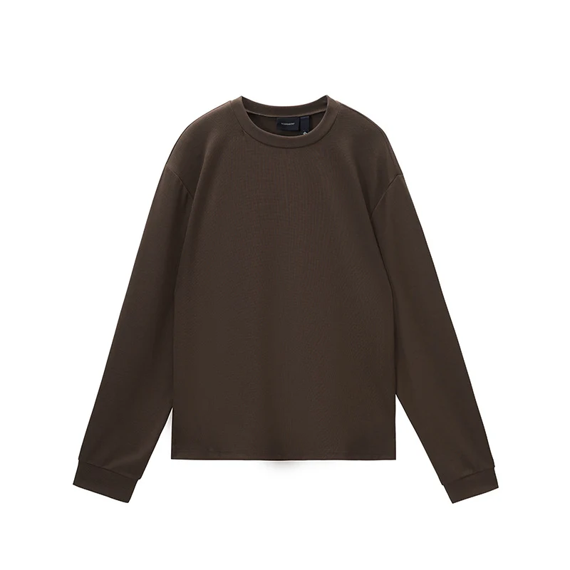 Herren Relaxed-Fit Langarmshirt aus schwerer Baumwollmischung mit Rundhalsausschnitt Nord Taschen