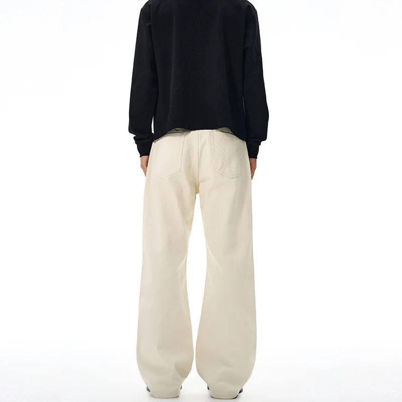 Herren Oversized-Baumwoll-Palazzohose mit geradem ultraweitem Bein Nord Taschen