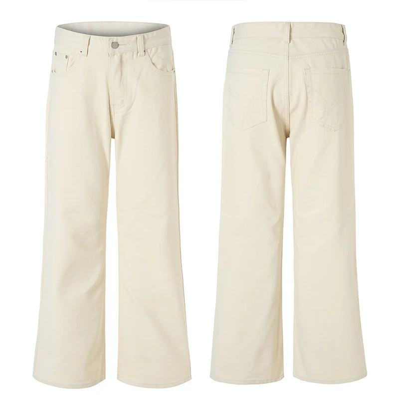 Herren Oversized-Baumwoll-Palazzohose mit geradem ultraweitem Bein Nord Taschen