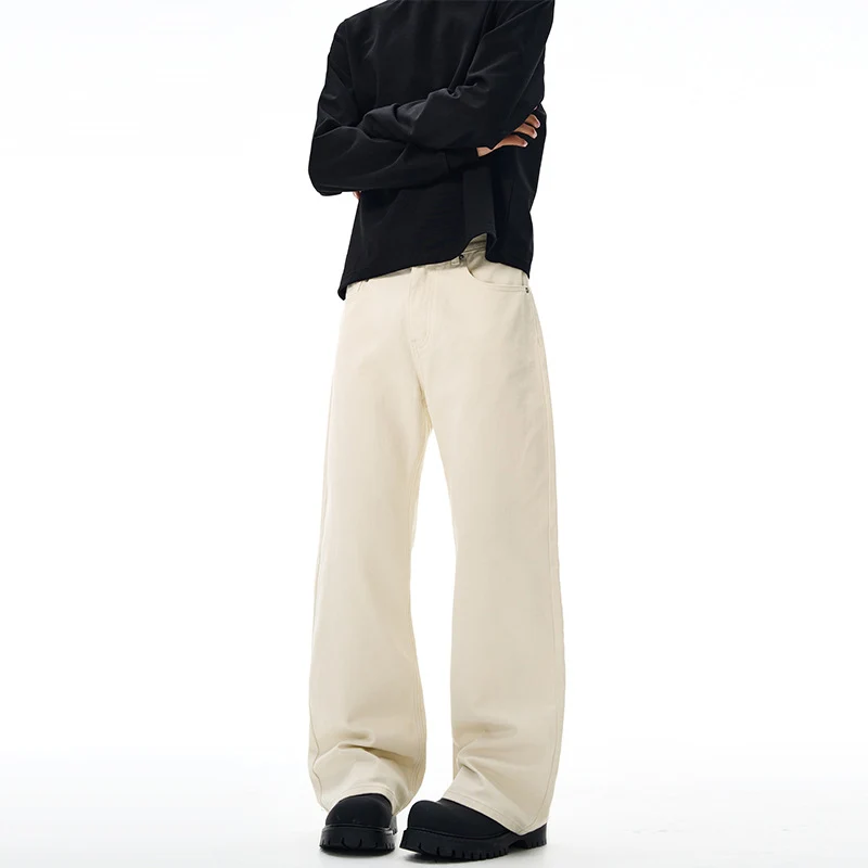Herren Oversized-Baumwoll-Palazzohose mit geradem ultraweitem Bein Nord Taschen