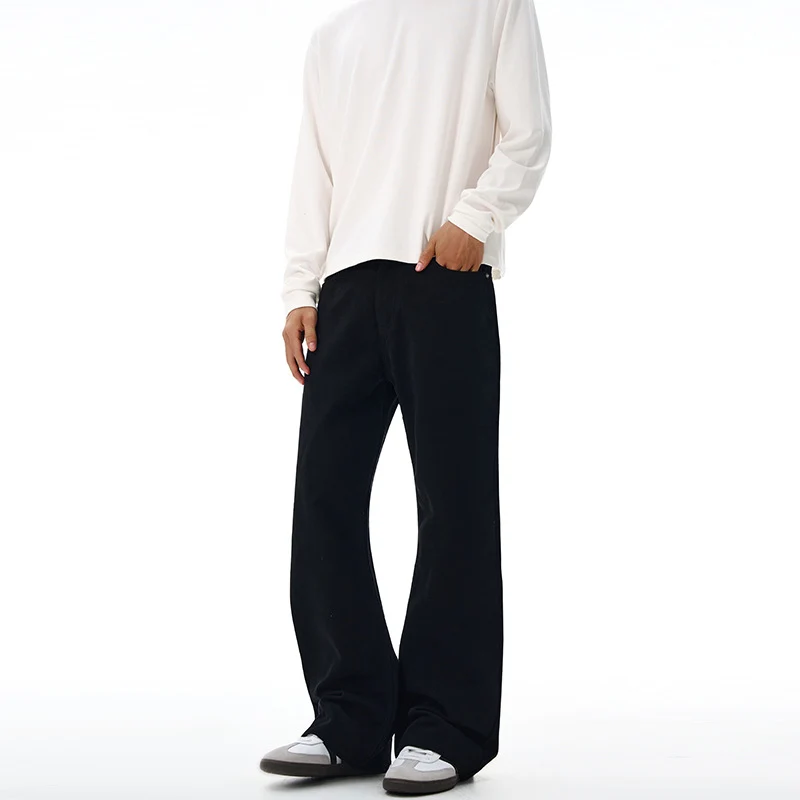 Herren Oversized-Baumwoll-Palazzohose mit geradem ultraweitem Bein Nord Taschen