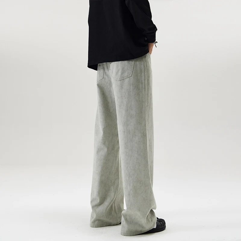 Herren Baggy-Jeans im Culotte-inspirierten Schnitt aus stonewashed Denim Nord Taschen
