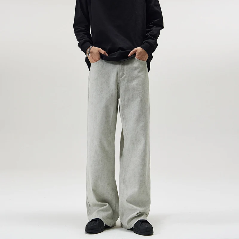 Herren Baggy-Jeans im Culotte-inspirierten Schnitt aus stonewashed Denim Nord Taschen