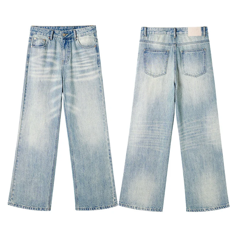 Herren Baggy-Denim-Palazzohose im washed‑Lightlook mit extra weitem Bein Nord Taschen